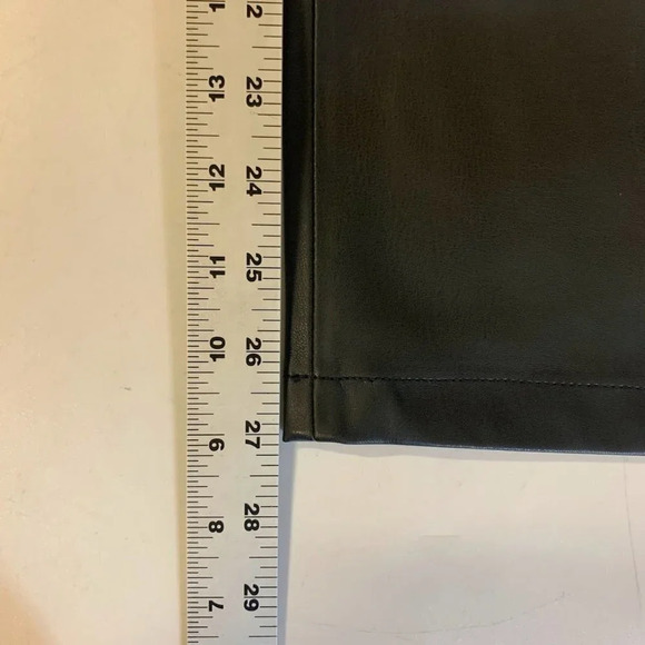 Mango MNG Women's Leather Effect High Waist Straight Pants Size 32 NWT‎ - Picture 16 of 16